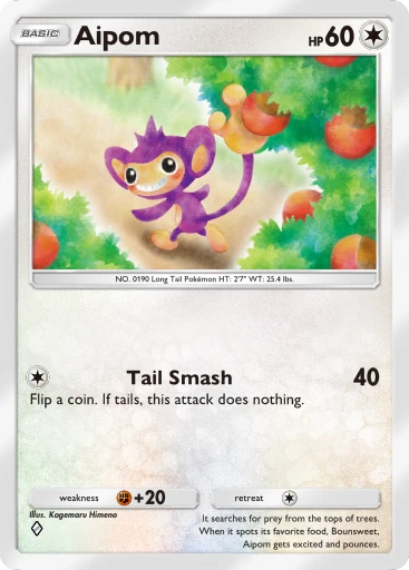 Aipom (b1-185) card in Pokémon TCG Pocket