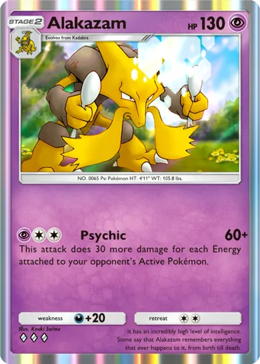 Alakazam (a1-117) card in Pokémon TCG Pocket