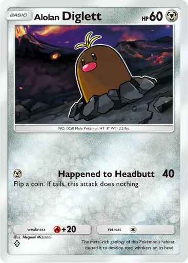Alolan Diglett (a3a-046) card in Pokémon TCG Pocket