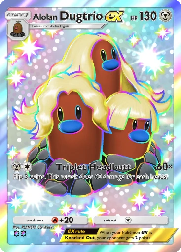 Alolan Dugtrio ex (b1-325) card in Pokémon TCG Pocket