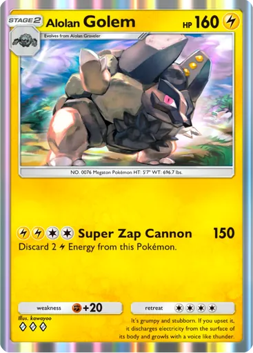 Alolan Golem (a3-061) card in Pokémon TCG Pocket