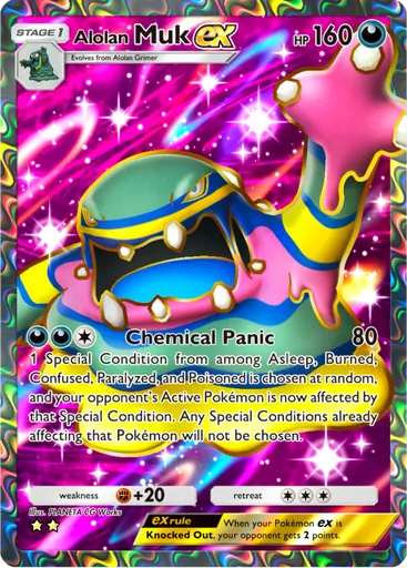 Alolan Muk ex (a3-188) card in Pokémon TCG Pocket