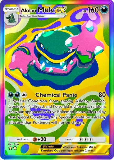 Alolan Muk ex (a3-206) card in Pokémon TCG Pocket