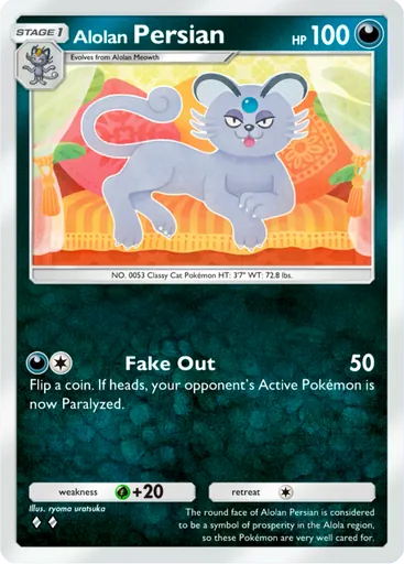 Alolan Persian (a3a-038) card in Pokémon TCG Pocket
