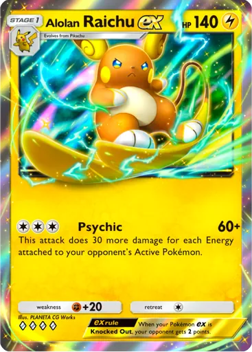 Alolan Raichu ex (a3-058) card in Pokémon TCG Pocket