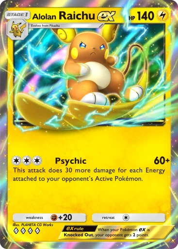 Alolan Raichu ex (a4b-130) card in Pokémon TCG Pocket