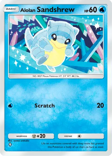 Alolan Sandshrew (a3-038) card in Pokémon TCG Pocket