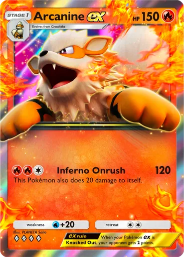 Arcanine ex (a1-041) card in Pokémon TCG Pocket
