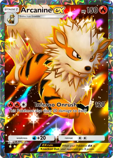 Arcanine ex (a1-254) card in Pokémon TCG Pocket