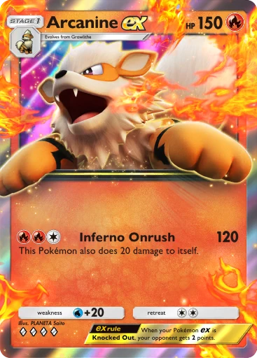 Arcanine ex (a4b-063) card in Pokémon TCG Pocket