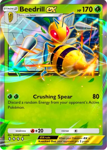Beedrill ex (a2b-003) card in Pokémon TCG Pocket