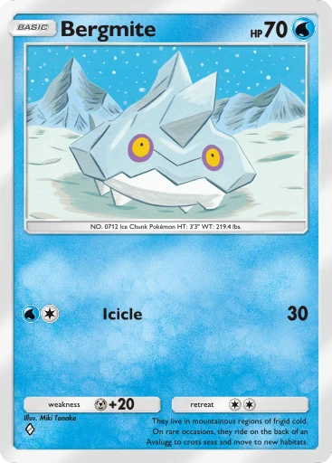 Bergmite (b1-074) card in Pokémon TCG Pocket