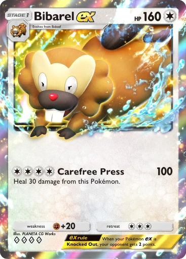 Bibarel ex (a4b-296) card in Pokémon TCG Pocket