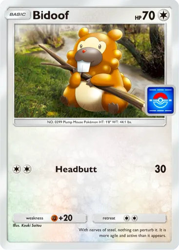 Bidoof (pa-057) card in Pokémon TCG Pocket