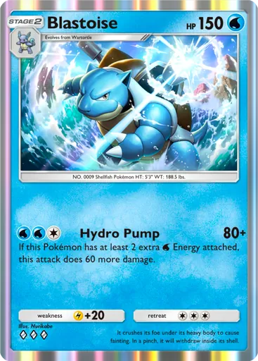 Blastoise (a1-055) card in Pokémon TCG Pocket