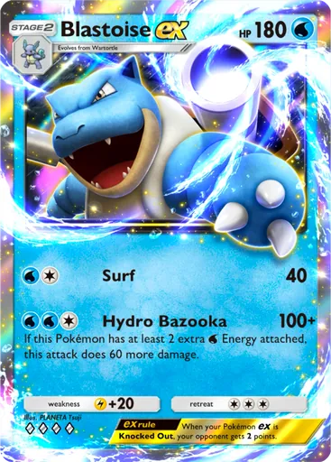 Blastoise ex (a1-056) card in Pokémon TCG Pocket