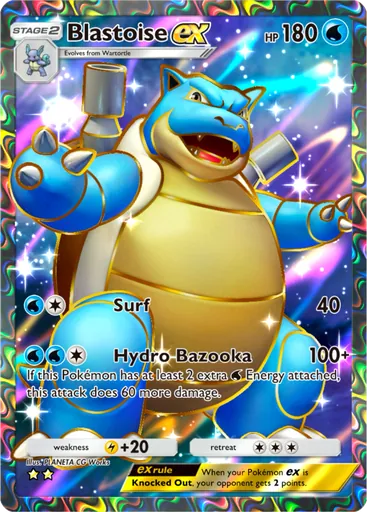 Blastoise ex (a1-256) card in Pokémon TCG Pocket