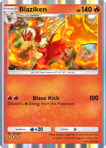 Blaziken (b1-035) card in Pokémon TCG Pocket