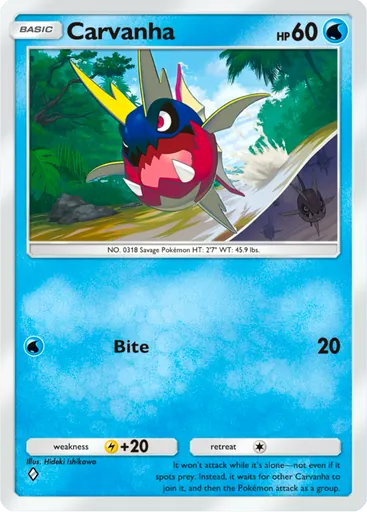 Carvanha (a3a-011) card in Pokémon TCG Pocket