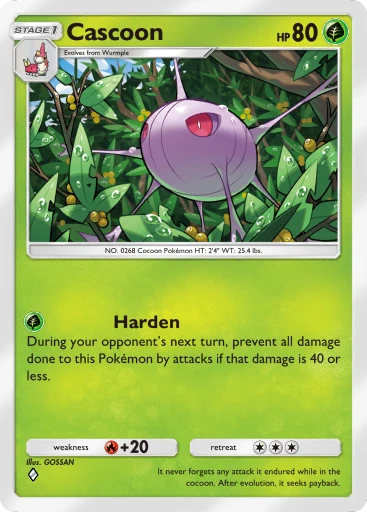 Cascoon (b1-006) card in Pokémon TCG Pocket