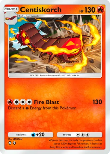 Centiskorch (a1-052) card in Pokémon TCG Pocket