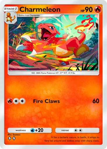 Charmeleon (a1-034) card in Pokémon TCG Pocket