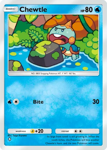 Chewtle (a1a-022) card in Pokémon TCG Pocket