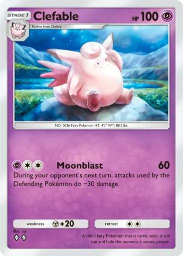 Clefable (a2a-030) card in Pokémon TCG Pocket