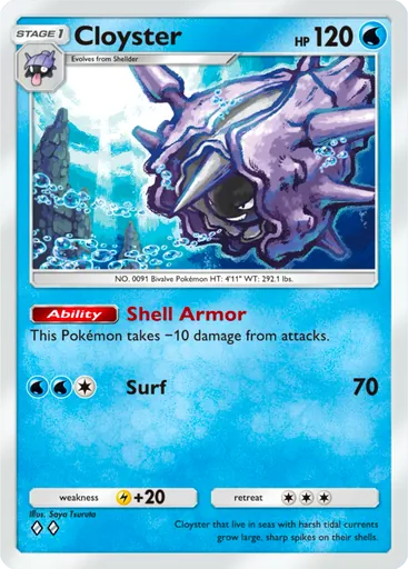 Cloyster (a1-067) card in Pokémon TCG Pocket