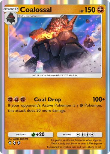 Coalossal (b1-147) card in Pokémon TCG Pocket