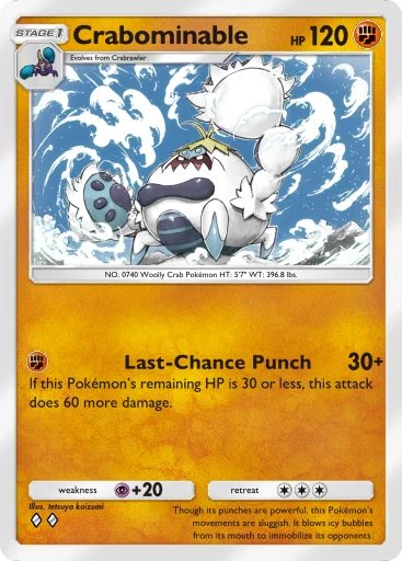 Crabominable (b1-140) card in Pokémon TCG Pocket