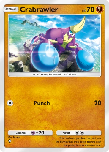 Crabrawler (a4b-218) card in Pokémon TCG Pocket