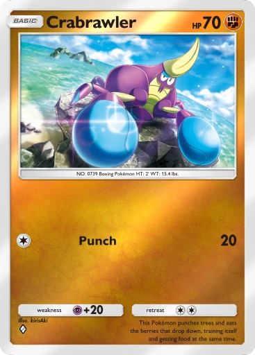 Crabrawler (a4b-219) card in Pokémon TCG Pocket