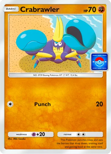 Crabrawler (pa-071) card in Pokémon TCG Pocket