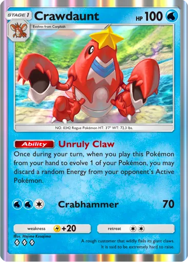 Crawdaunt (a4-061) card in Pokémon TCG Pocket