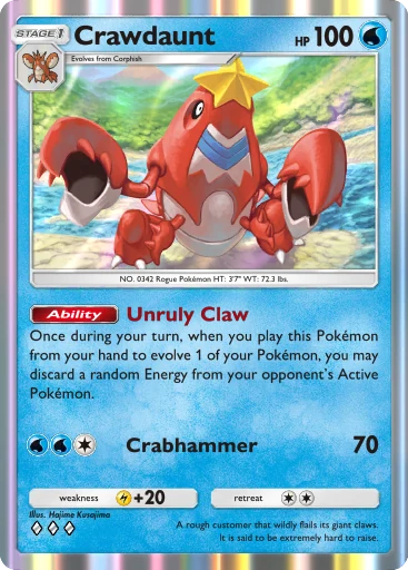 Crawdaunt (a4b-104) card in Pokémon TCG Pocket
