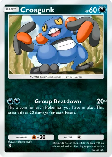 Croagunk (a2-107) card in Pokémon TCG Pocket