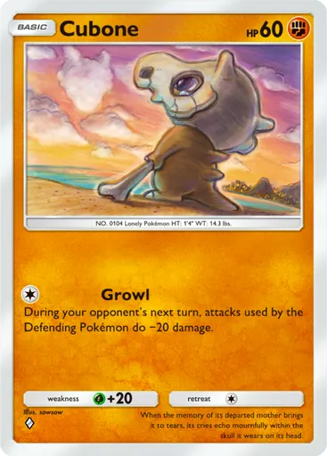 Cubone (a1-151) card in Pokémon TCG Pocket