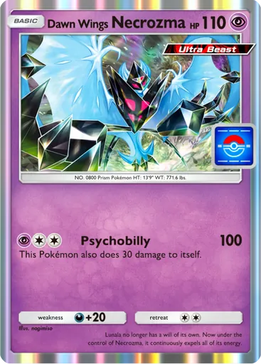 Dawn Wings Necrozma (pa-078) card in Pokémon TCG Pocket
