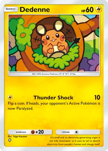 Dedenne (a1a-030) card in Pokémon TCG Pocket