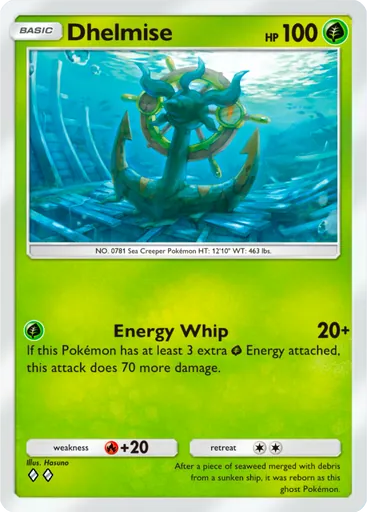 Dhelmise (a1a-009) card in Pokémon TCG Pocket