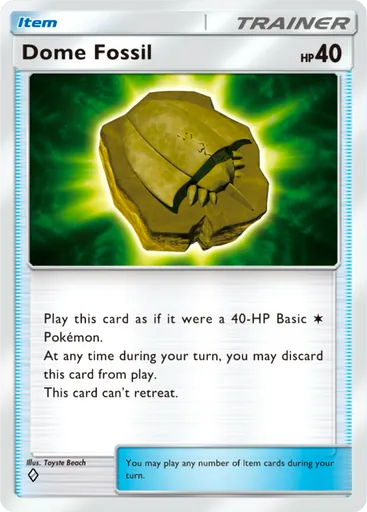 Dome Fossil (a1-217) card in Pokémon TCG Pocket