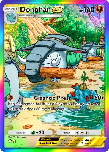 Donphan ex (a4-206) card in Pokémon TCG Pocket