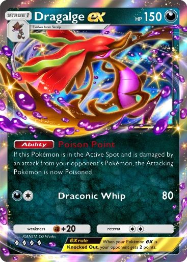 Dragalge ex (b1-160) card in Pokémon TCG Pocket