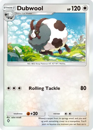 Dubwool (a1-215) card in Pokémon TCG Pocket