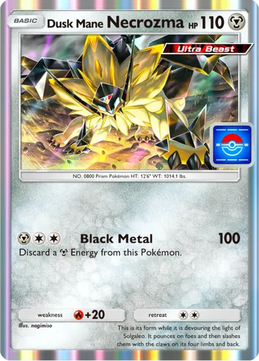 Dusk Mane Necrozma (pa-079) card in Pokémon TCG Pocket