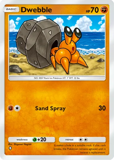 Dwebble (a4a-046) card in Pokémon TCG Pocket