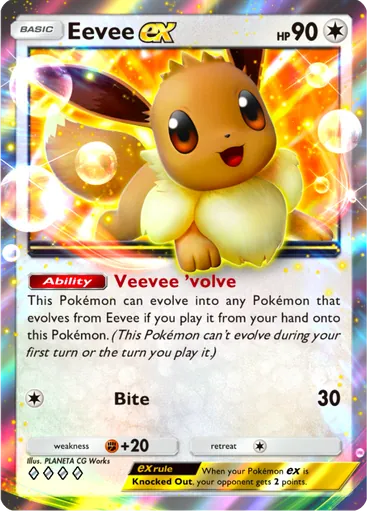 Eevee ex (a3b-056) card in Pokémon TCG Pocket