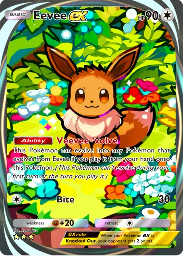 Eevee ex (a3b-092) card in Pokémon TCG Pocket