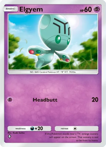 Elgyem (a1a-034) card in Pokémon TCG Pocket